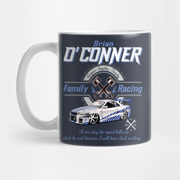 Brian O'Conner Family Racing Fast and Furious Tribute by Alema Art